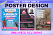 professionally design poster, movie poster, event poster