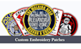 create custom iron on, velcro and sew on embroidered patches