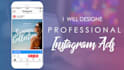 design 2 stunning instagram ads post in 24 hours