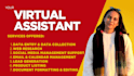 be your virtual assistant for web research, lead generation and social media