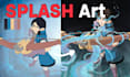 design an elite 2d splash art for your video game