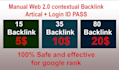 create web 2 backlink with article and login id pass
