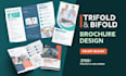 design trifold brochure, bifold brochure and professional pamphlet