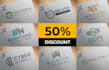 design gym, fitness, real estate, realtor, construction logo