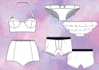 illustrate fashion technical drawing for intimates