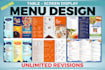 design modern professional menu