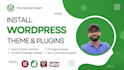 install and customize wordpress theme plugins, import demo