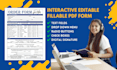 create interactive editable fillable PDF form in 4 hours