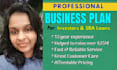 be your business plan writer and prepare business plan for startups
