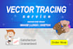 do vector tracing, redraw or vectorize logo