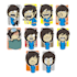 make a sticker emoticon with a interesting and cute expression
