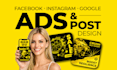 design facebook ads, instagram post, social media post, image ads, ad creative