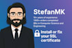 install or fix your SSL certificate
