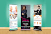 design eye catching roll up, retractable banner