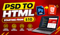 convert psd to html