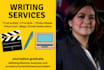 write press release, segment scripts,voiceovers, and blogs