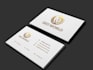 design double side minimalistic letterpress business cards