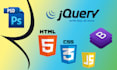 convert psd to responsive html css website