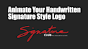 animate your handwritten signature style logo