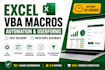 create excel vba macros, automation and userforms