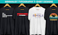 create minimalist and trendy typography t shirt design
