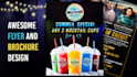 design flyer or brochure design, food flyer for business