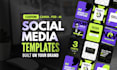 design custom social media templates in canva, PSD or ai