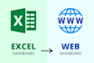 convert excel spread sheet into online web app dashboard