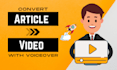 convert script or blog into an engaging video using stock footage
