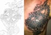 create a tattoo stencil outline from your ideas