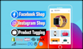 setup instagram shop and facebook shop for ecommerce store