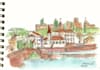 draw any city or landscape with watercolor