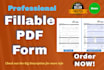 create fillable pdf form or convert fillable PDF form