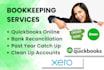 do quickbooks online bookkeeping,  catch up in quickbooks online, xero