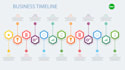 create a unique business timeline infographics