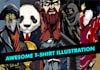 design custom hand drawn t shirt illustration
