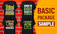 do custom t shirt design and merch designs