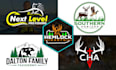 do hunting fishing outdoor deer logo super fast delivery