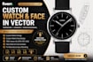 create custom watch and face in vector