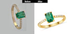 do high end jewelry retouching and white background