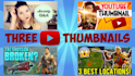 design 3 attractive youtube thumbnails in 24 hours