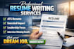 provide professional ats resume writing services, cover letter, linkedin