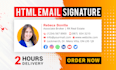 make clickable HTML email signature for gmail, outlook etc