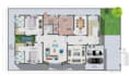 do render of your building 2d plan and 3d elevation