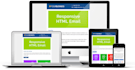 design code a responsive HTML email template
