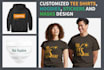 design unique and professional tee shirts, hoodies and caps