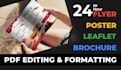 design a leaflet, flyer, brochure, PDF and poster