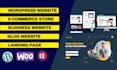 build professional wordpress website design, blog, landing page services