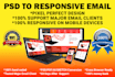 convert PSD to responsive email template