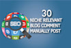 do 30 niche relevant manually blog comments links